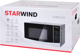Микроволновая Печь Starwind SMW3120 20л. 700Вт серебристый/черный от магазина РЭССИ