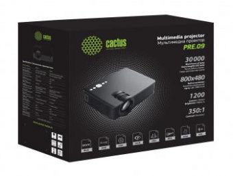 Проектор Cactus CS-PRE.09B.WVGA-W LCD 1200Lm (1024x600) 350:1 ресурс лампы:30000часов 2xUSB typeA 1xHDMI 1.5кг от магазина РЭССИ