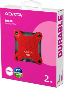 Накопитель SSD A-Data USB3.1 2TB SD620-2TCRD SD620 2.5" красный от магазина РЭССИ