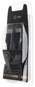 Кабель аудио-видео Cactus CS-HDMI.2-2 HDMI (m)/HDMI (m) 2м. Позолоченные контакты черный от магазина РЭССИ