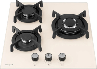 Газовая варочная поверхность Weissgauff HGG 451 BERV бежевый от магазина РЭССИ