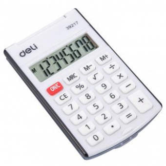 Калькулятор карманный Deli E39217/BLACK черный 8-разр. от магазина РЭССИ