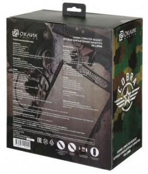 Наушники с микрофоном Оклик HS-L950G COBRA черный 2.2м мониторные оголовье (1102304) от магазина РЭССИ