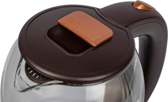 Чайник электрический BBK EK1727G 1.7л. 2200Вт коричневый корпус: стекло/пластик от магазина РЭССИ