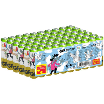 Батарея GP Super Alkaline 24A50/10SMF-2CRVS60 AAA (промо:50+10) (60шт) спайка от магазина РЭССИ