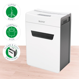 Шредер Leitz IQ Protect Premium 6M белый (секр.P-5) фрагменты 6лист. 18лтр. скрепки скобы от магазина РЭССИ