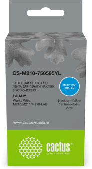 Картридж ленточный Cactus CS-M210-750595YL M210-750-595-YL для Brady M210/M211/M210-LAB от магазина РЭССИ
