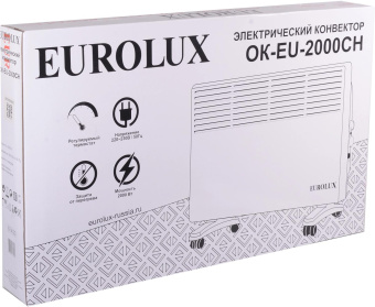 Конвектор Eurolux ОК-EU-2000CH 2000Вт белый от магазина РЭССИ