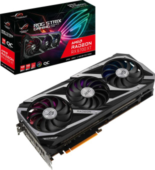Видеокарта Asus PCI-E 4.0 ROG-STRIX-RX6700XT-O12G-GAMING AMD Radeon RX 6700XT 12Gb 192bit GDDR6 2548/16000 HDMIx1 DPx3 HDCP Ret от магазина РЭССИ