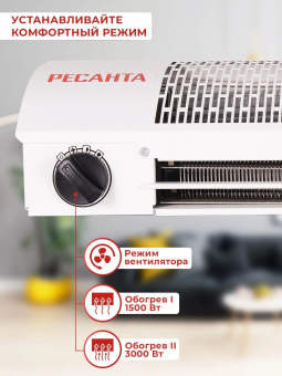 Тепловая завеса Ресанта ТЗ-3С 3кВт белый от магазина РЭССИ