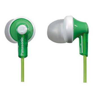 Наушники вкладыши Panasonic RP-HJE118GU 1.1м зеленый проводные в ушной раковине (RP-HJE118GUG) от магазина РЭССИ