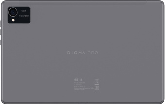 Планшет Digma Pro HIT 16 T616 (2.0) 8C RAM8Gb ROM128Gb 10.4" IPS 2000x1200 3G 4G Android 13 серый 13Mpix 5Mpix BT GPS WiFi Touch microSD 1Tb 7000mAh от магазина РЭССИ