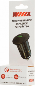 Автомобильное зар./устр. Wiiix UCC-1-11 3A (QC) USB универсальное черный от магазина РЭССИ