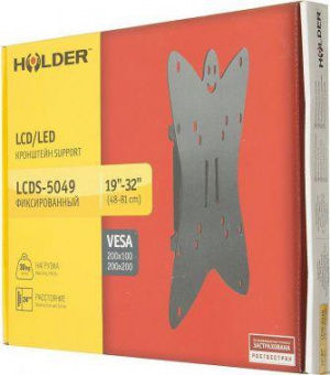 Кронштейн для телевизора Holder LCDS-5049 металлик 19"-32" макс.30кг настенный фиксированный от магазина РЭССИ