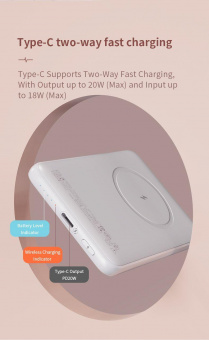 Мобильный аккумулятор Romoss WSS05 5000mAh 3A PD беспров.зар. белый от магазина РЭССИ