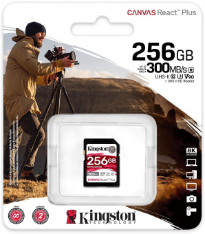 Флеш карта SDXC 256Gb Class10 Kingston SDR2/256GB Canvas React Plus w/o adapter от магазина РЭССИ