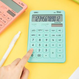 Калькулятор настольный Deli Touch EM01551 желтый 12-разр. от магазина РЭССИ