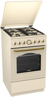 Плита Комбинированная Gorenje KS5250CLI слоновая кость (металлическая крышка) реш.чугун от магазина РЭССИ