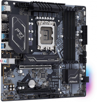 Материнская плата Asrock H670M PRO RS Soc-1700 Intel H670 4xDDR4 mATX AC`97 8ch(7.1) GbLAN RAID+VGA+HDMI+DP от магазина РЭССИ