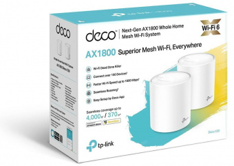 Бесшовный Mesh роутер TP-Link Deco X20 (2-PACK) (DECO X20(2-PACK)) AX1800 10/100/1000BASE-TX белый (упак.:2шт) от магазина РЭССИ