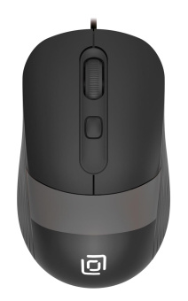 Мышь Оклик 310M черный/серый оптическая (2400dpi) USB для ноутбука (3but) от магазина РЭССИ