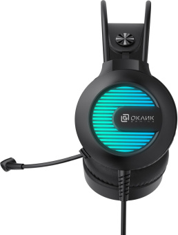 Наушники с микрофоном Оклик HS-L300G Black черный 2.2м мониторные USB оголовье (1796949) от магазина РЭССИ