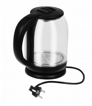 Чайник электрический SunWind SUN-K-002 1.8л. 1500Вт прозрачный/черный (корпус: стекло) от магазина РЭССИ