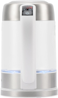 Чайник электрический Hyundai HYK-S5807 1.7л. 2200Вт белый/серебристый корпус: стекло/металл от магазина РЭССИ