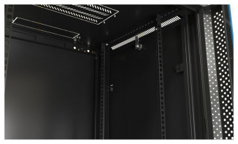 Шкаф коммутационный Hyperline (TWB-FC-2266-SR-RAL9004) настенный 22U 600x600мм пер.дв.стал.лист 60кг черный 1098мм IP20 сталь от магазина РЭССИ