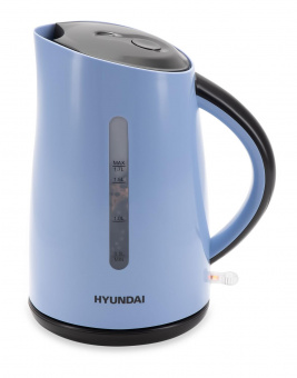 Чайник электрический Hyundai HYK-P2028 1.7л. 2200Вт голубой/серый (корпус: пластик) от магазина РЭССИ