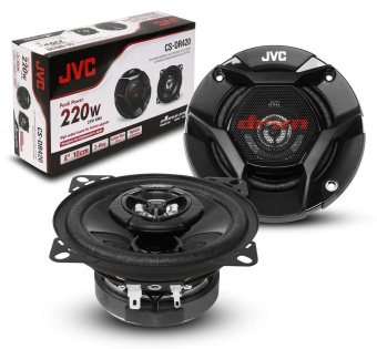 Колонки автомобильные JVC CS-DR420 220Вт 88дБ 4Ом 10см (4дюйм) (ком.:2кол.) коаксиальные двухполосные от магазина РЭССИ