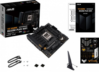 Материнская плата Asus TUF GAMING B650M-PLUS WIFI SocketAM5 AMD B650 4xDDR5 mATX AC`97 8ch(7.1) 2.5Gg RAID+HDMI+DP от магазина РЭССИ