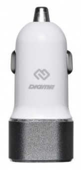 Автомобильное зар./устр. Digma DGCC-1U-2.1A-WG 10.5W 2.1A USB универсальное белый от магазина РЭССИ