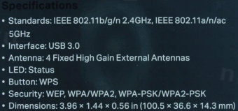 Сетевой адаптер WiFi TP-Link Archer T9UH AC1900 USB 3.0 (ант.внеш.несъем.) от магазина РЭССИ