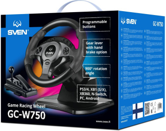 Руль Sven GC-W750 16кноп. (с педалями) черный от магазина РЭССИ