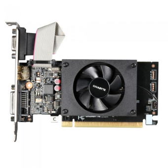 Видеокарта Gigabyte PCI-E GV-N710D3-2GL 2.0 NVIDIA GeForce GT 710 2Gb 64bit DDR3 954/1600 DVIx1 HDMIx1 CRTx1 HDCP Ret low profile от магазина РЭССИ
