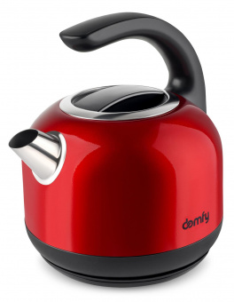 Чайник электрический Domfy DSC-EK506 1.7л. 2200Вт красный/черный (корпус: нержавеющая сталь) от магазина РЭССИ