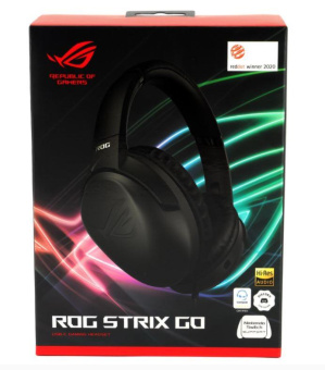 Наушники с микрофоном Asus ROG Strix Go черный 1.2м накладные USB оголовье (90YH02Q1-B2UA00) от магазина РЭССИ
