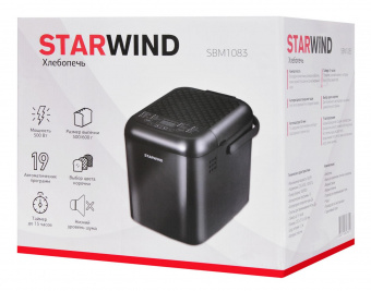 Хлебопечь Starwind SBM1083 500Вт черный от магазина РЭССИ