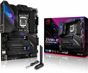 Материнская плата Asus ROG STRIX Z590-E GAMING WIFI Soc-1200 Intel Z590 4xDDR4 ATX AC`97 8ch(7.1) 2x2.5Gg RAID+HDMI от магазина РЭССИ