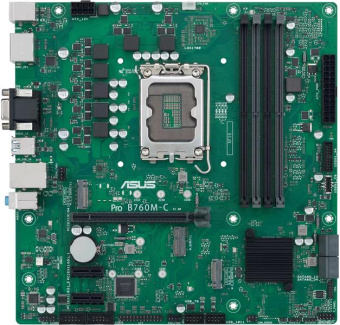 Материнская плата Asus PRO B760M-C-CSM Soc-1700 Intel B660 4xDDR5 mATX AC`97 8ch(7.1) GbLAN RAID+VGA+HDMI+DP от магазина РЭССИ