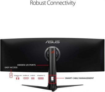 Монитор Asus 49" ROG Strix XG49VQ черный VA LED 32:9 HDMI M/M матовая HAS Piv 450cd 3840x1080 144Hz FreeSync 2 DP FHD USB 12.2кг от магазина РЭССИ