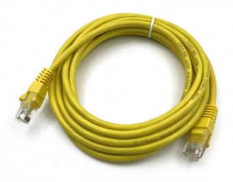 Патч-корд Buro UTP 4 пары cat5E CCA molded 3м желтый RJ-45 (m)-RJ-45 (m) от магазина РЭССИ
