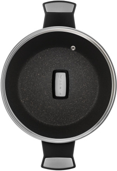 Кастрюля Polaris Monolit 24C 4л. d=24см (с крышкой) черный (015249) от магазина РЭССИ