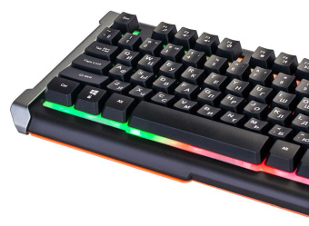 Клавиатура Оклик 710G BLACK DEATH черный/серый USB Multimedia for gamer LED от магазина РЭССИ