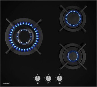 Газовая варочная поверхность Weissgauff HGG 631 BGV черный от магазина РЭССИ