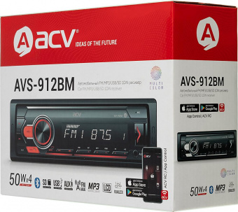 Автомагнитола ACV AVS-912BM 1DIN 4x50Вт от магазина РЭССИ