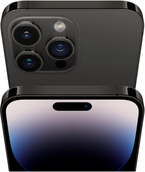 Смартфон Apple A2890 iPhone 14 Pro 128Gb 6Gb черный космос моноблок 3G 4G 1Sim 6.1" 1179x2556 iOS 16 48Mpix 802.11 a/b/g/n/ac/ax NFC GPS GSM900/1800 GSM1900 TouchSc Protect от магазина РЭССИ
