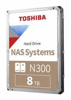 Жесткий диск Toshiba Original SATA-III 8Tb HDWG480UZSVA NAS N300 (7200rpm) 256Mb 3.5" Bulk от магазина РЭССИ