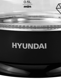 Чайник электрический Hyundai HYK-G2011 1.7л. 2200Вт черный (корпус: стекло) от магазина РЭССИ